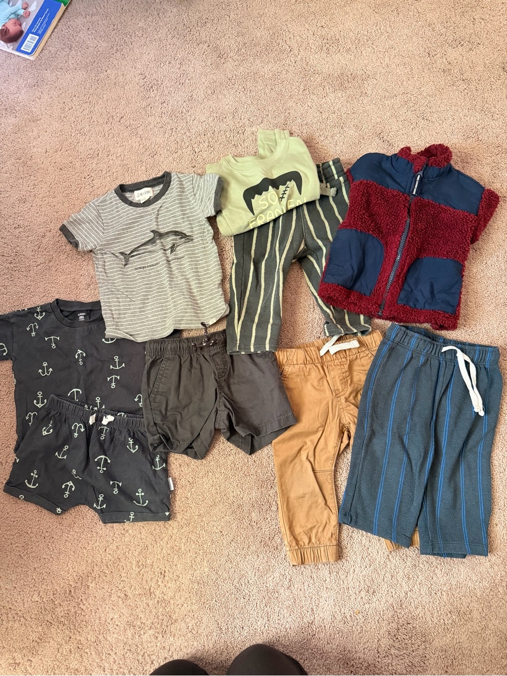 Toddler Boy 12M Clothes - pants, shirts and shorts (target, gap and gerber)